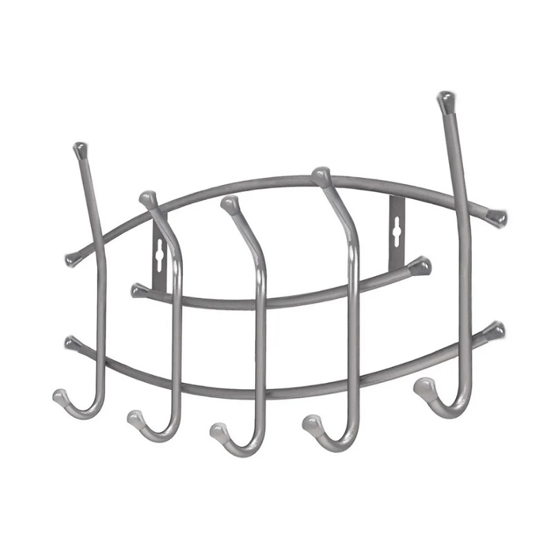 Вешалка настенная Nika Премиум 5 крючков серая 440х300х85 мм