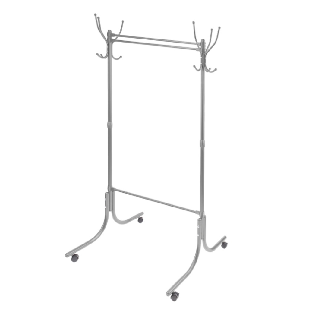 Вешалка напольная гардеробная Nika ВГ90-6/МС, матовая серая 1725х1160х765 мм