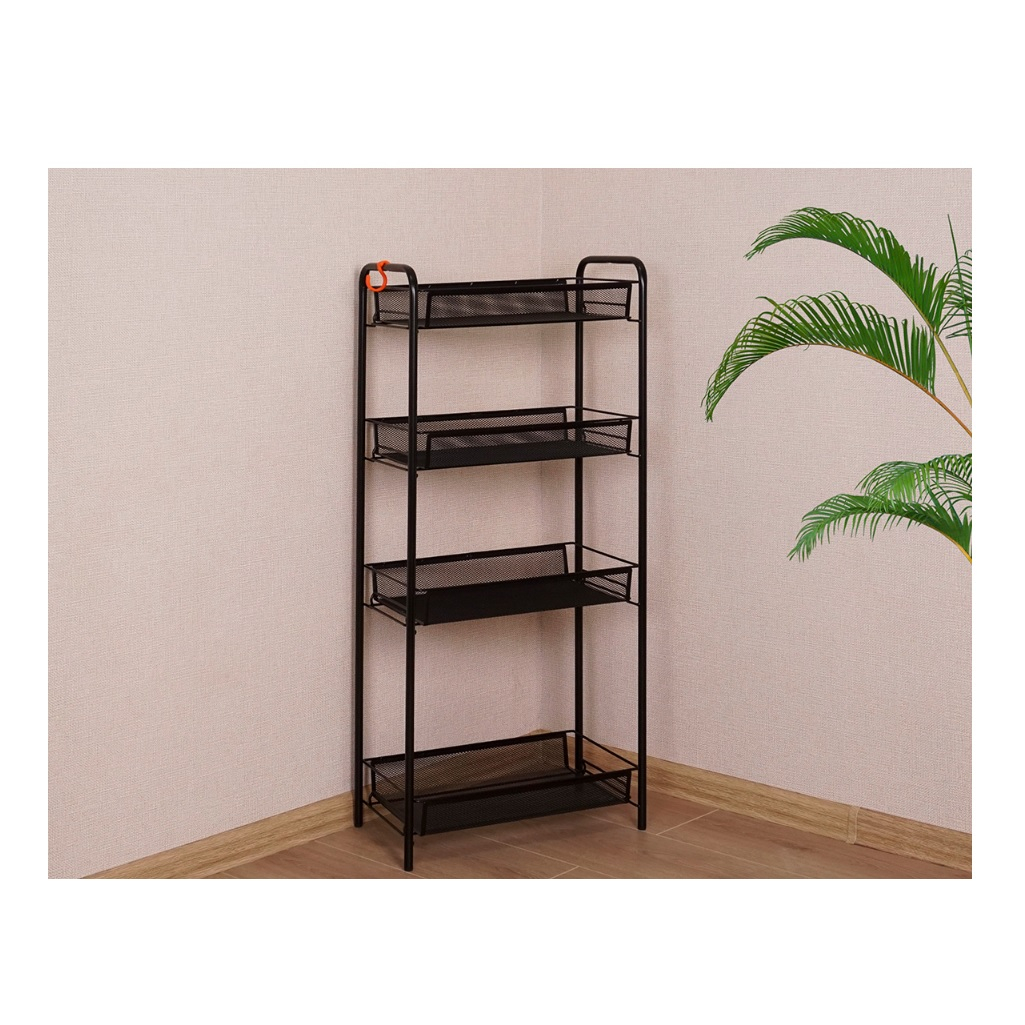 Этажерка ЗМИ Ладья 24, металлическая, 4 корзины, 44x25x96 см, черный