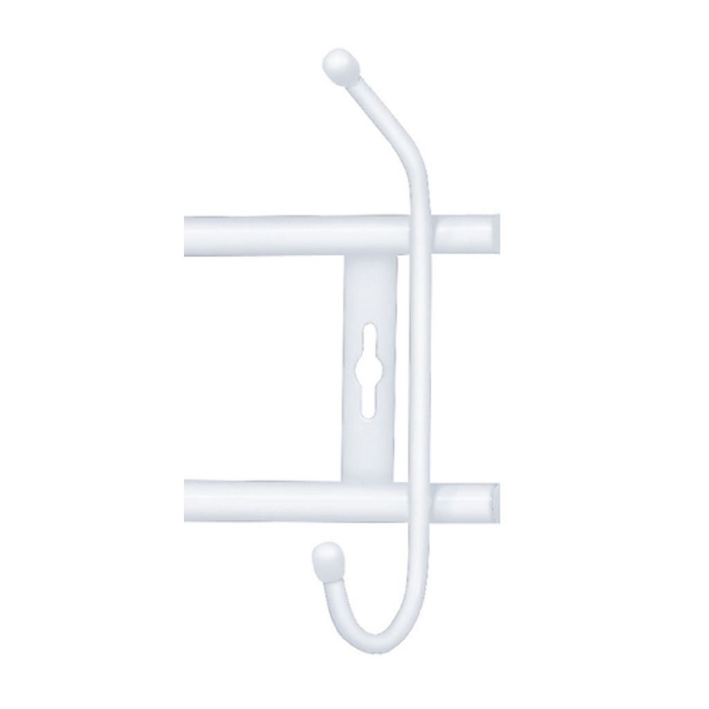 Вешалка настенная Nika ВН5/МБ, 3 крючка, порошковое покрытие, матово-белая 6.7х18х48.5 см