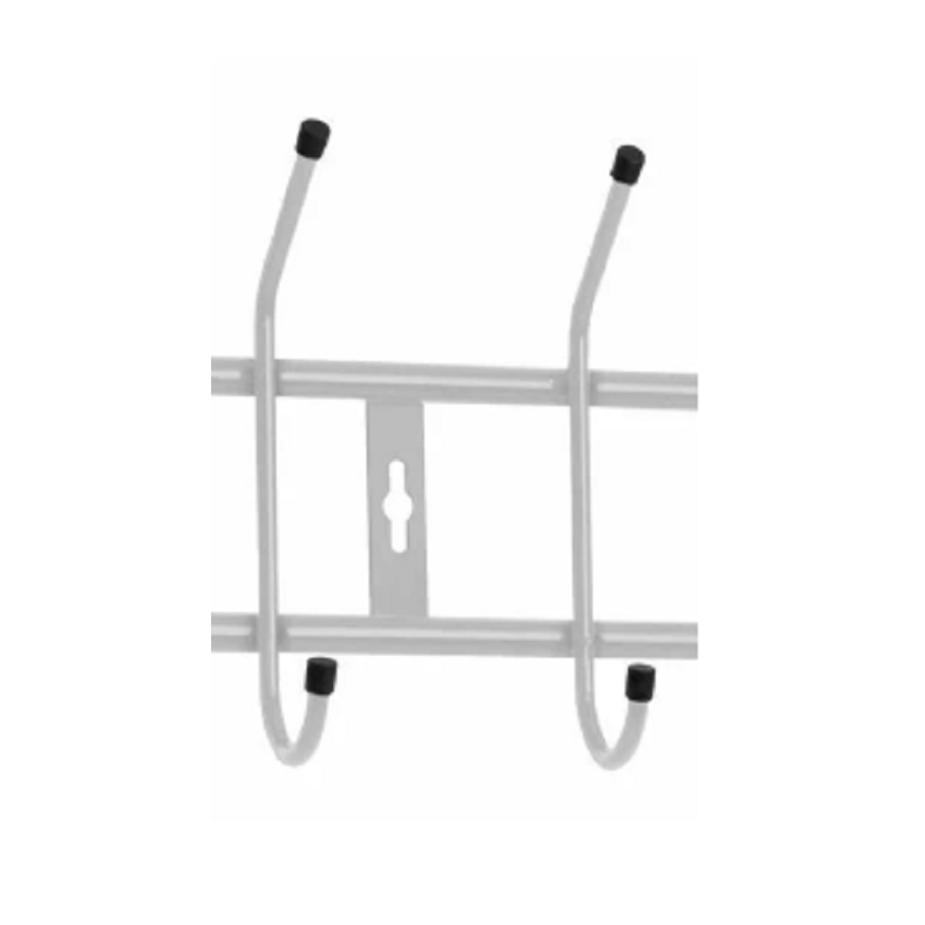 Вешалка настенная с полкой Nika ВП4/МС 4 крючка, матово-серая 24.5х26.5х40.5 см