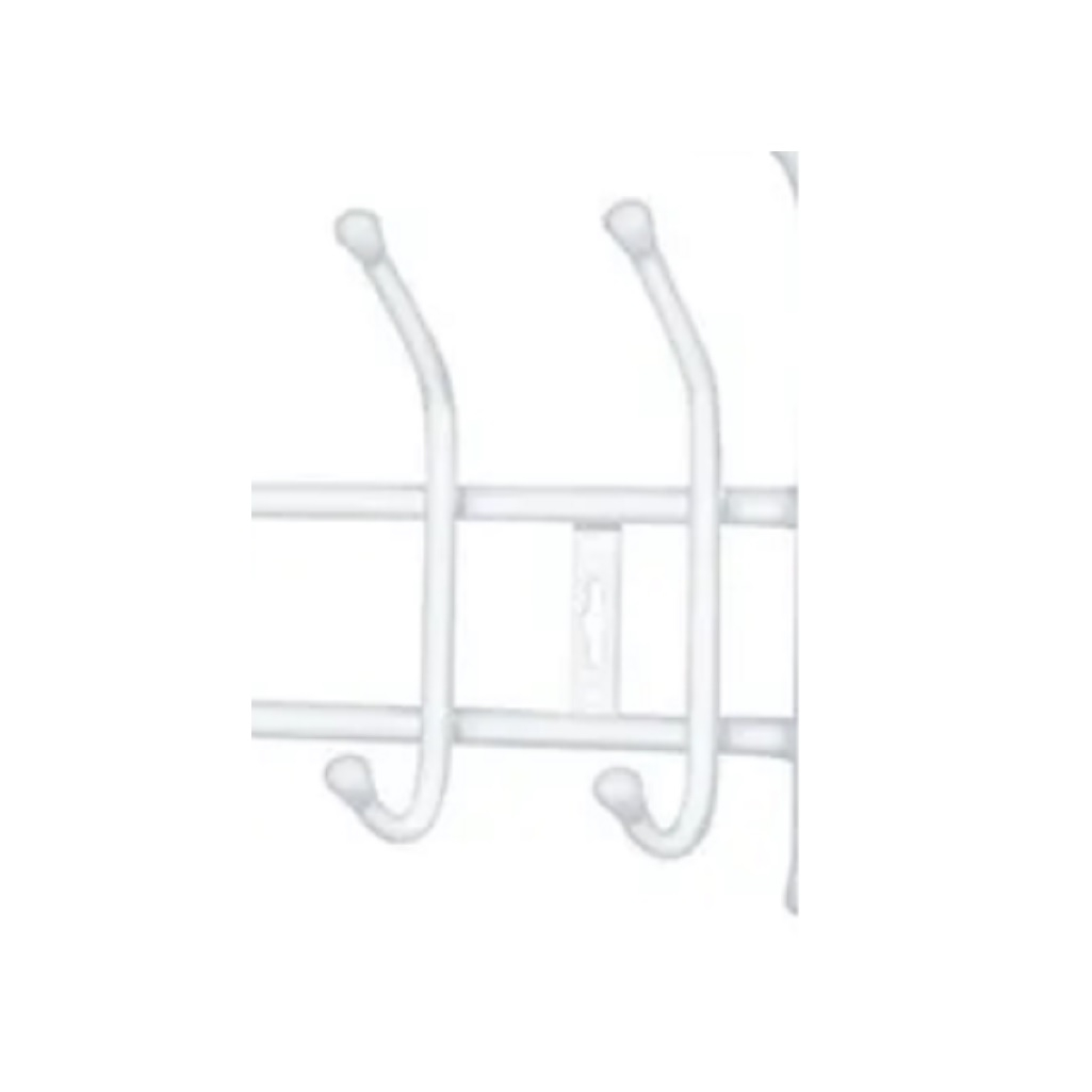 Вешалка настенная с полкой Nika ВП8/МБ, 8 крючков, матово-белая 24х26.5х80 см