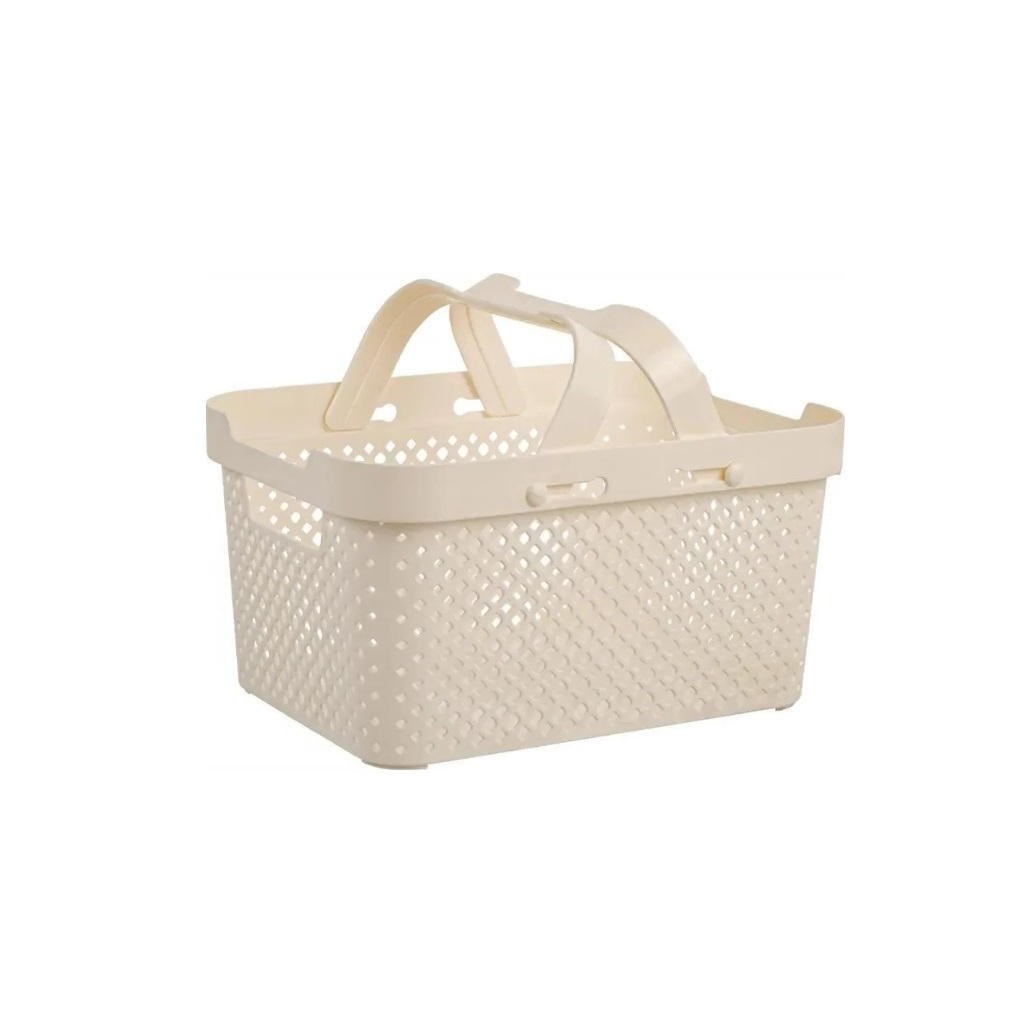 Корзинка для хранения с ручками Plast Team Stockholm, 5 л, молочный туман, PT500410048