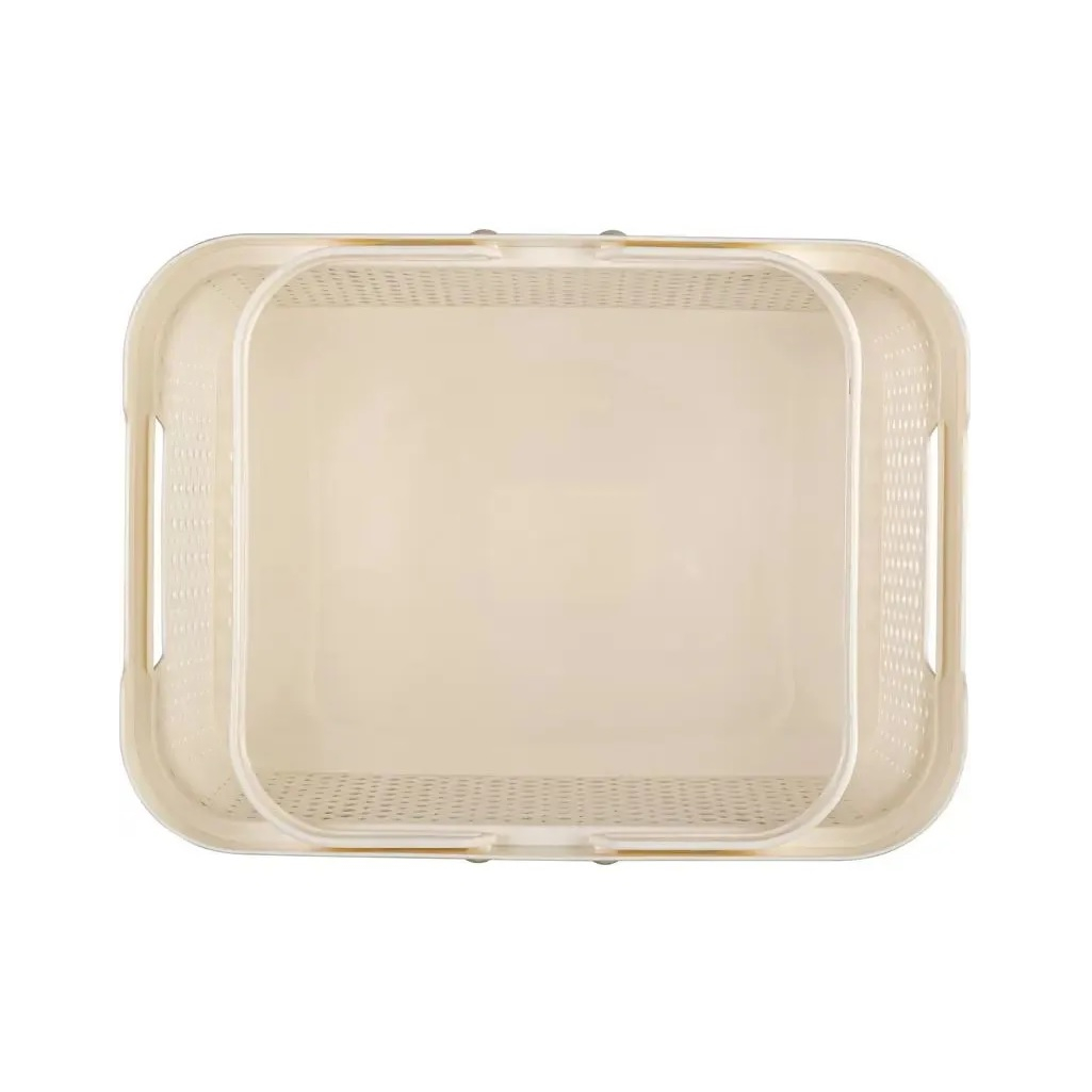 Корзинка для хранения с ручками Plast Team Stockholm, 5 л, молочный туман, PT500410048