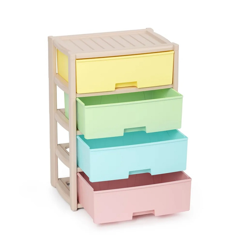 Комод Альтернатива Колорит цветной 4 секции 47,5х30х94см М8822