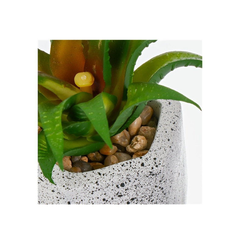 Цветок искусственный декоративный Суккулент в кашпо 10х11х13.5см