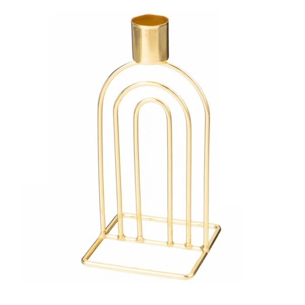 Подсвечник декоративный Bronco металл, 3 свечи, 8х8х13.6/17/20.7 см, 120-204