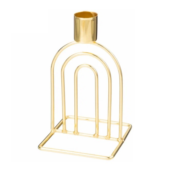 Подсвечник декоративный Bronco металл, 3 свечи, 8х8х13.6/17/20.7 см, 120-204