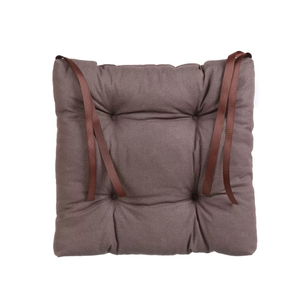 Сидушка Сказочная Ночь Кофе, хлопок, на завязках, коричневый, 40х40 см