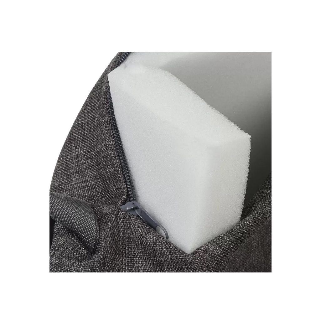 Сидушка Сказочная Ночь Трапеция, рогожка, съемный чехол, серая, 34х40 см