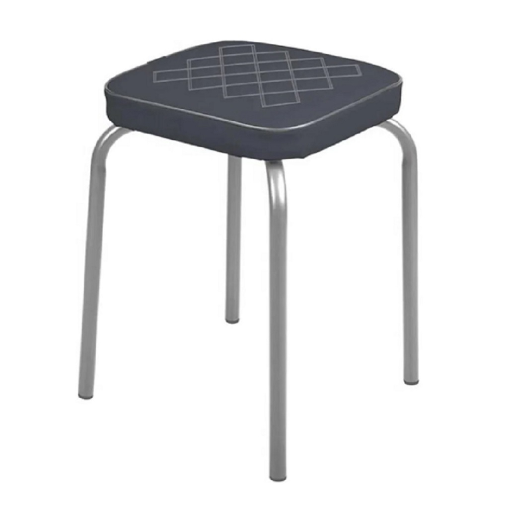 Табурет Nika Haushalt НТ3/SL, мягкое квадратное сиденье, 32х32 см, серый