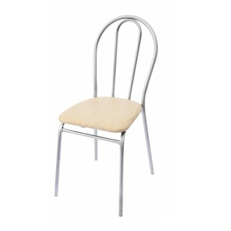Стул с мягким сиденьем New Victoria, античное серебро/бежевый