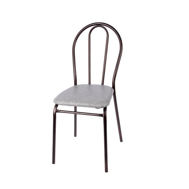 Стул с мягким сиденьем New Victoria, античное серебро/серый