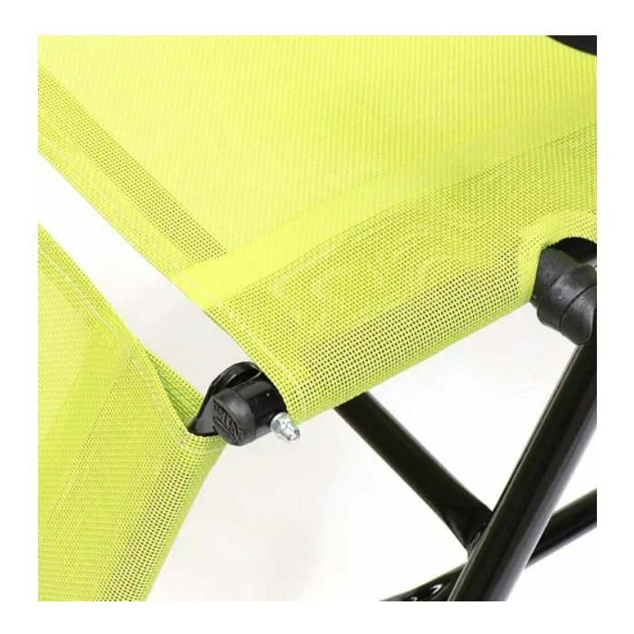 Кресло-шезлонг складное, лимонное Nika, с подножкой