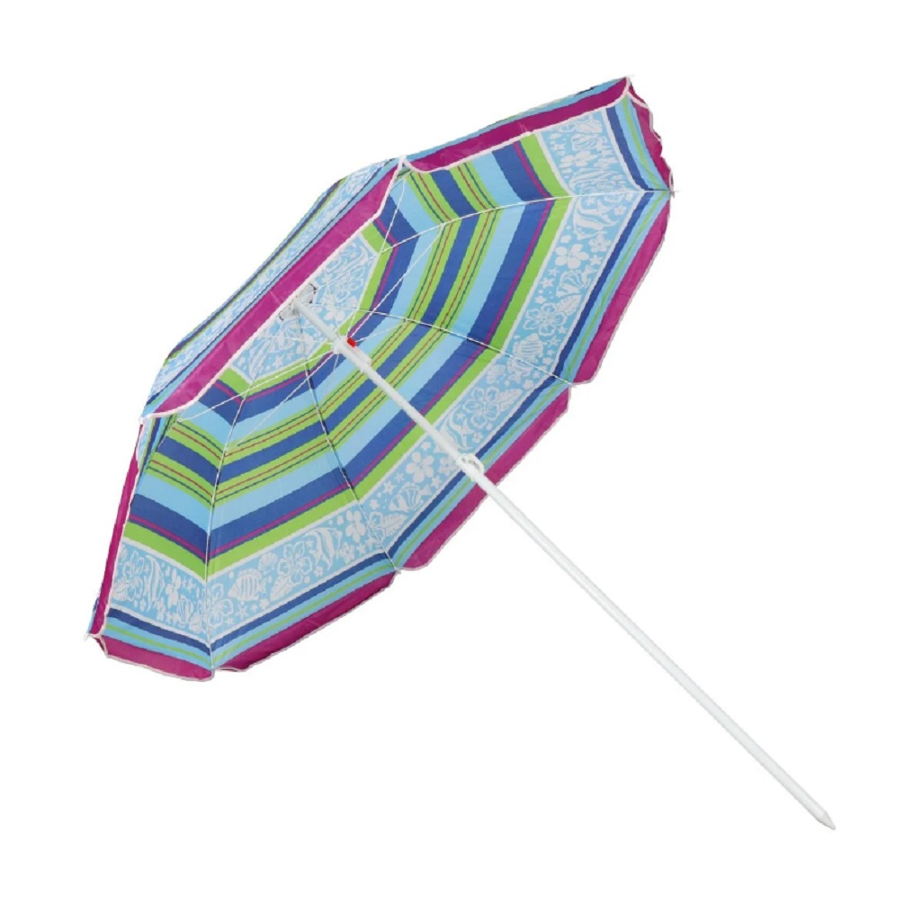 Зонт пляжный Рыбки LG04/2 180 см, с наклоном, 8 спиц для защиты от солнца