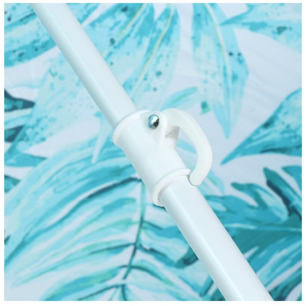 Зонт пляжный Тропические листья LG07/2 200 см, с наклоном, 8 спиц для защиты от солнца