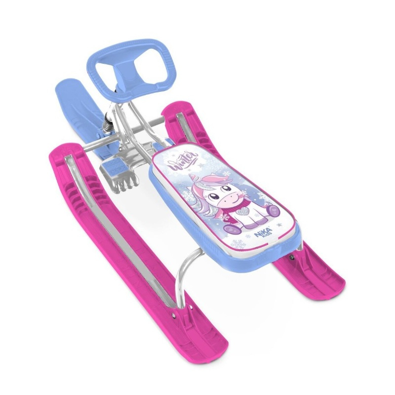 Снегокат Nika Тимка спорт 2, Eдинорог/хром, 445х200х42 мм