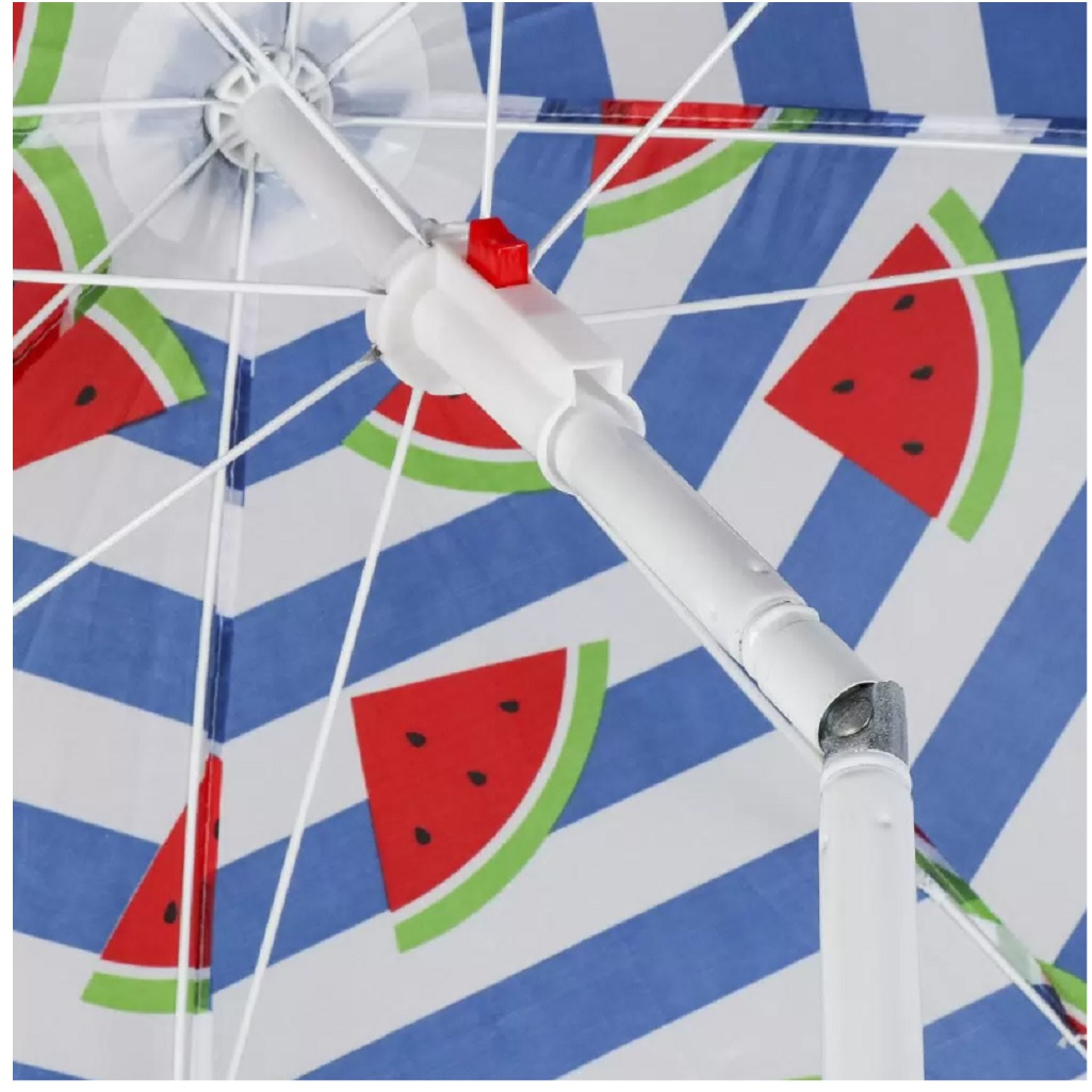 Зонт пляжный LG02/3 с наклоном, защита от UV-излучения, вентиляционные отверстия, 8 спиц 180 см