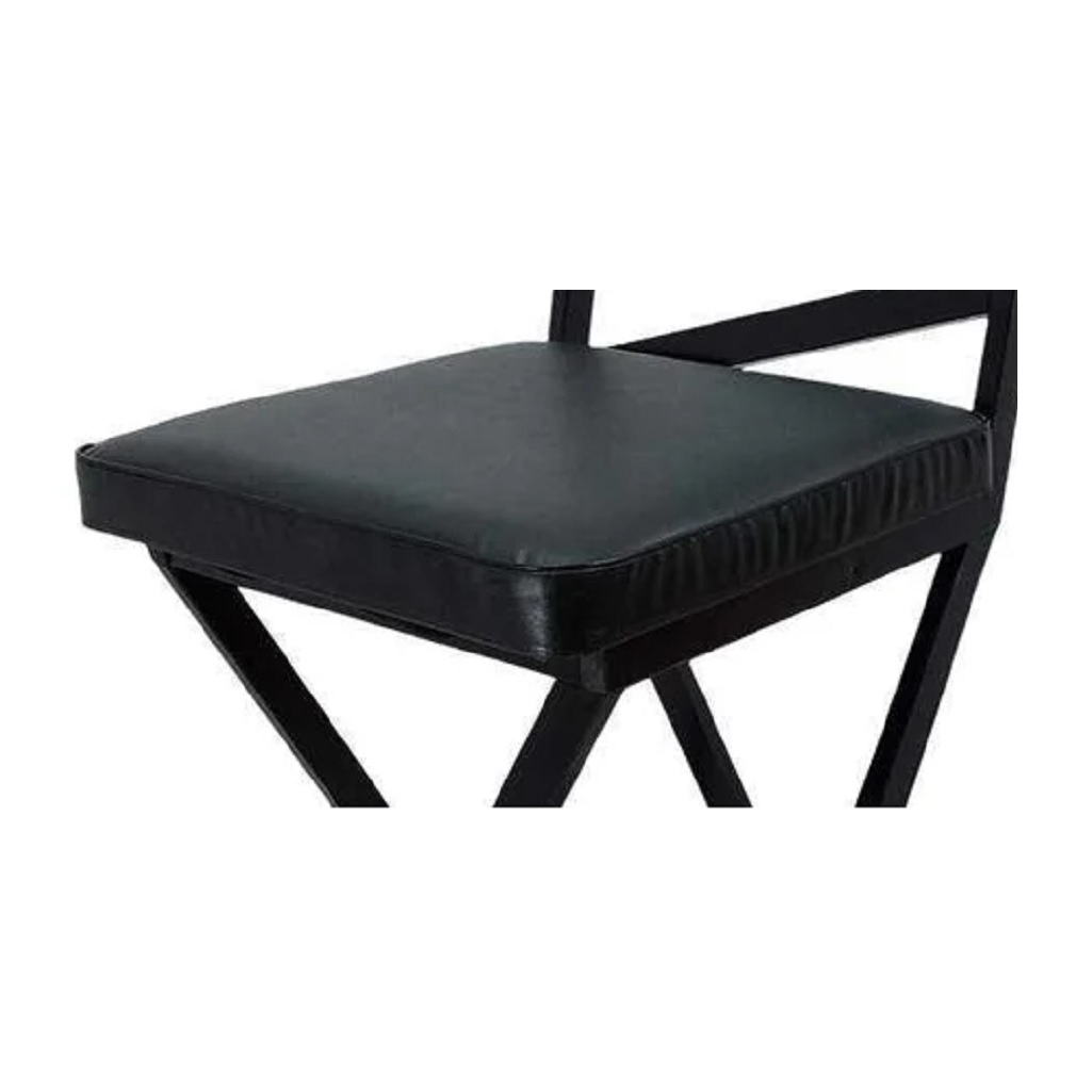 Стул полубарный New Victoria Усть-Люга, с мягким сиденьем Лофт Nova, черный