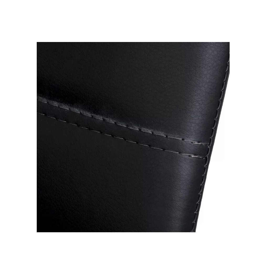 Стул Джокер, черный на черном матовом каркасе, 390х370х430 мм, квадратные формы, металл, кожзаменитель