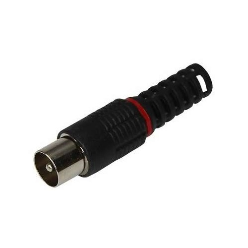 Разъем штекер TV без пайки черный GOLD Rexant 05-2042-1