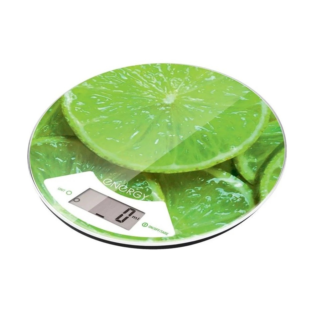 Весы кухонные Energy EN-423 Лайм электронные, круглые, 25х210 мм, зеленые, до 5 кг