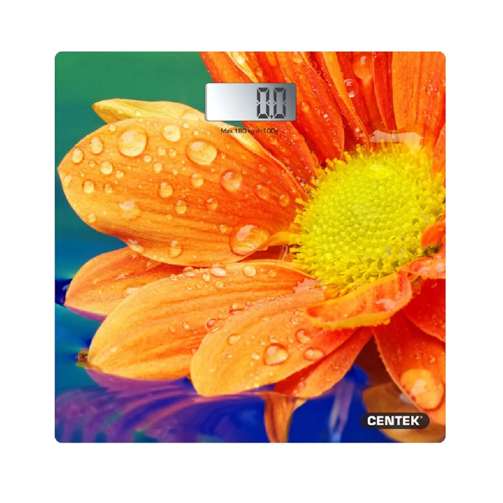 Весы напольные Centek CT-2420 Гербера электронные, стекло, 28х45 см, до 180 кг