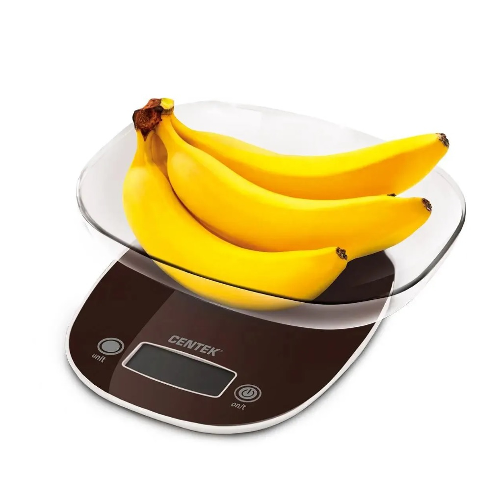 Весы кухонные Centek CT-2456 электронные с чашей до 7 кг, черные