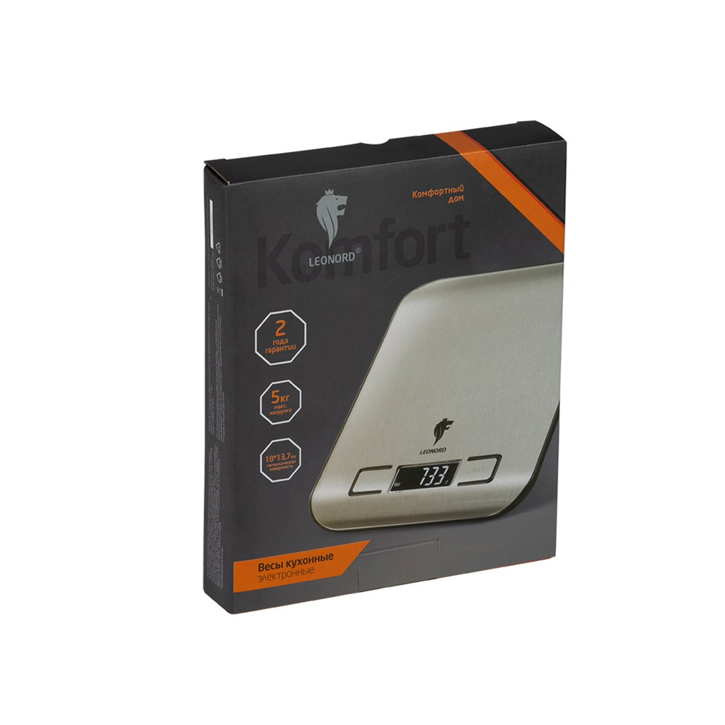Весы кухонные электронные Leonord LE-1702 серебристые, до 5 кг