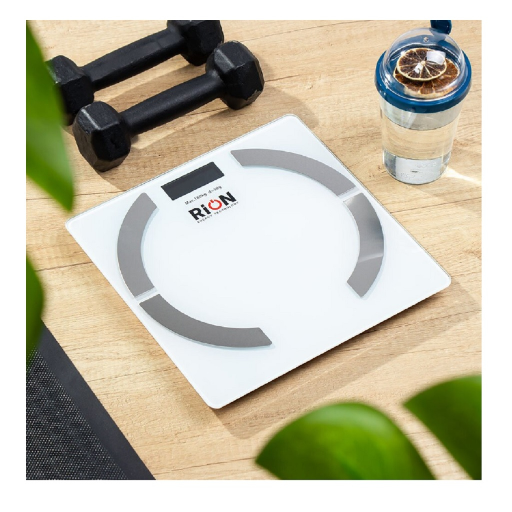 Весы напольные Rion Baobo-3W электронные Bluetooth LCD-дисплей белые, до 180 кг