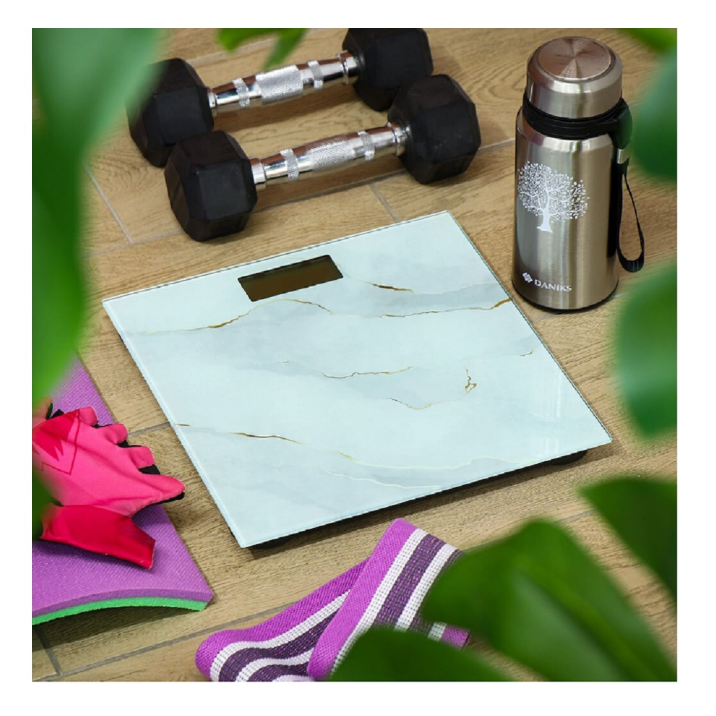 Весы напольные Rion PT-973 электронные Мрамор белые, до 180 кг