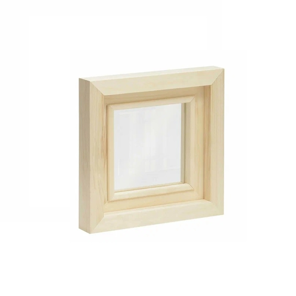 Оконный блок деревянный 400х400 мм 2 стекла, одностворчатый, липа