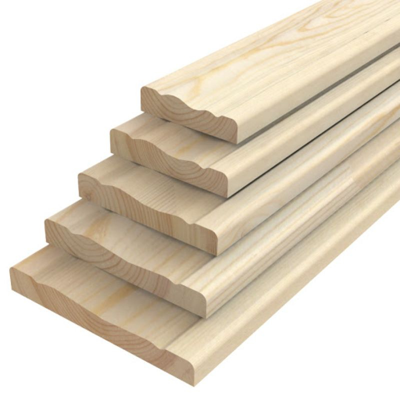 Наличник фигурный, Хвойные породы, 10х70х2200 мм, деревянный, для двери