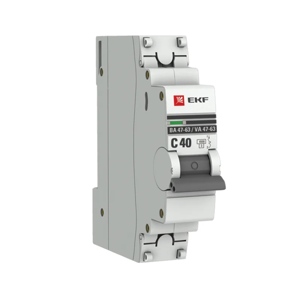 Выключатель автоматический EKF PROxima 1п, тип C, 40 А, 4.5 кА