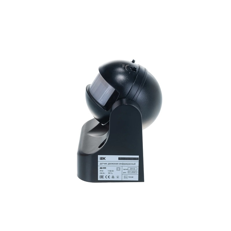 Датчик движения IEK ДД 009 1100Вт 180 градусов 12м IP44 черный