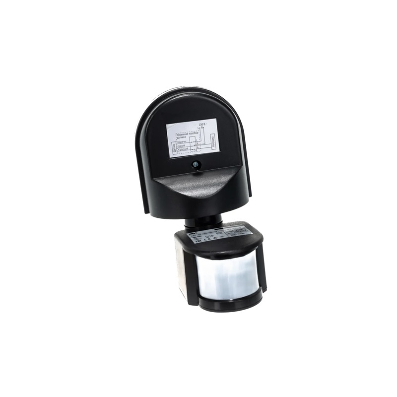 Датчик движения IEK ДД 008 1100Вт 180 градусов 12м IP44 черный