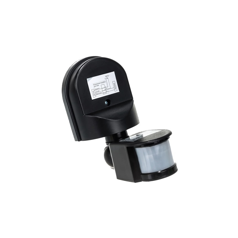 Датчик движения IEK ДД 008 1100Вт 180 градусов 12м IP44 черный