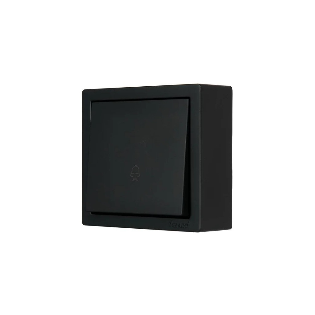 Кнопка звонка Lezard Leto 752-4200-103 накладная, черный бархат