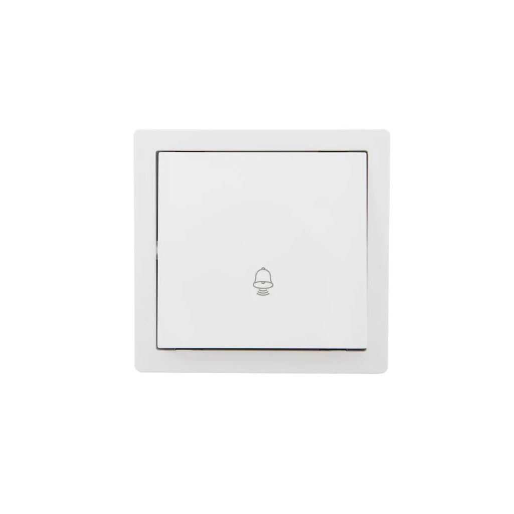 Кнопка для дверного звонка Lezard Leto проводная, накладная, пластик, белый 752-0200-103