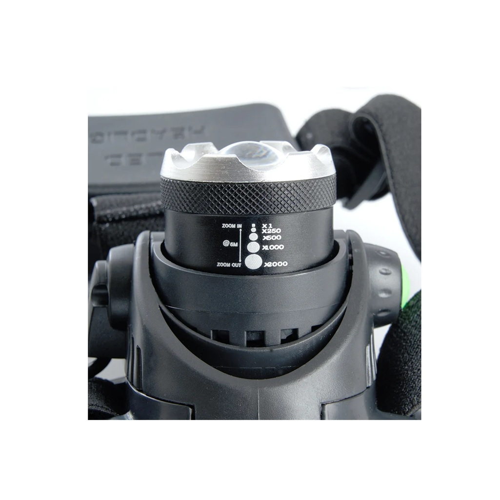 Фонарь светодиодный налобный Feron TH2305 Zoom аккумуляторный, 5 Вт, 2х18650, пластик, алюминий, черный