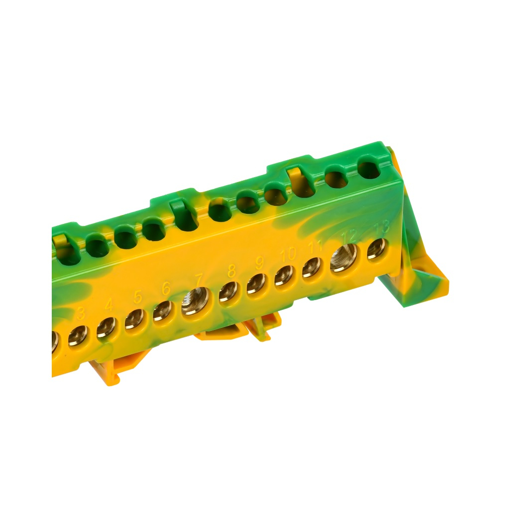 Шина Земля Tekfor IEK PE Стойка 6х12-13-ЖЗ, TF-NN20-13-DP-K52