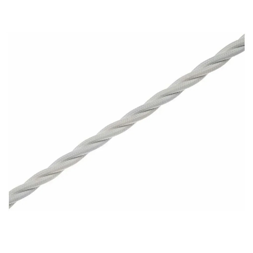 Провод декоративный витой 2х2,5 кв, мм, медь, белый для наружного монтажа