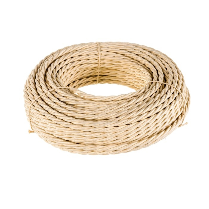 Провод декоративный витой 3х2.5 мм2 бежевый