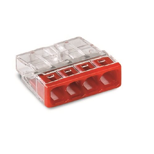 Клемма WAGO 2273-244 Al/CU 4х2,5 мм с пастой