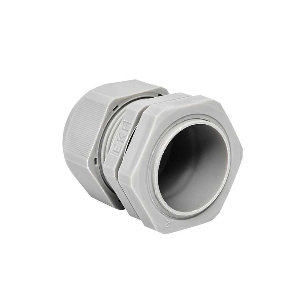 Сальник EKF PG25 IP54, для кабеля диаметром 16-21 мм, пластиковый, серый, plc-pg-25