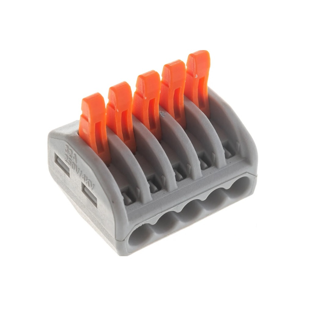 Клемма строительно-монтажная Stekker LD222-415, 5-проводная, 32398