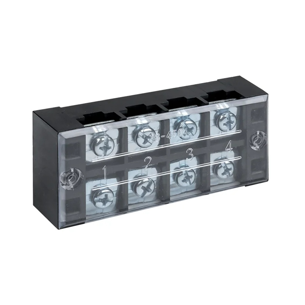 Колодка клеммная EKF TB-4504 до 4.5 кв.мм, 4 пары, 45 А, термопласт, черная