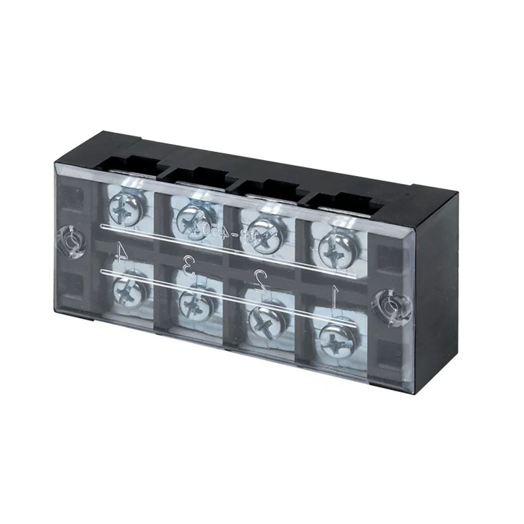 Колодка клеммная EKF TB-4504 до 4.5 кв.мм, 4 пары, 45 А, термопласт, черная