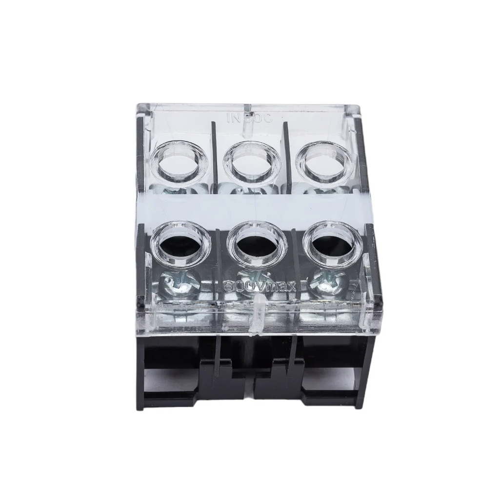 Колодка клеммная EKF BZD-10003 до 10 кв.мм, 50 А, полиамид, черная