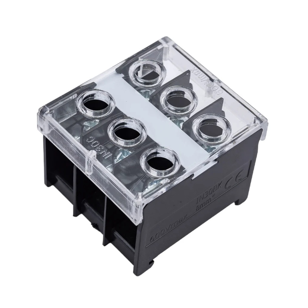 Колодка клеммная EKF BZD-10003 до 10 кв.мм, 50 А, полиамид, черная